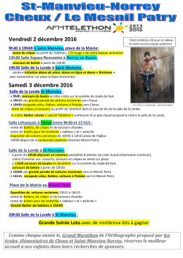 affiche A3 Telethon 2016 - Accueil - Site Officiel MAIRIE de SAINT
