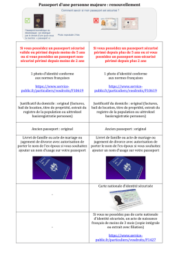 Renouvellement de passeport