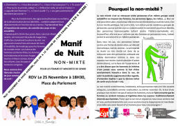 Pourquoi la non-mixit&eacute;