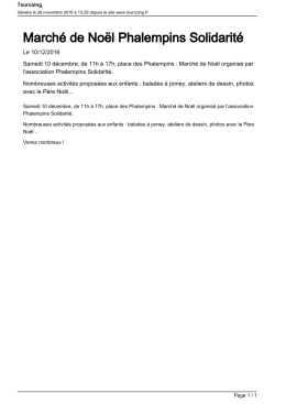 March&eacute; de No&euml;l Phalempins Solidarit&eacute;