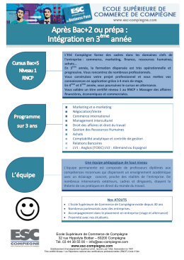 3&egrave;me ann&eacute;e ESCC