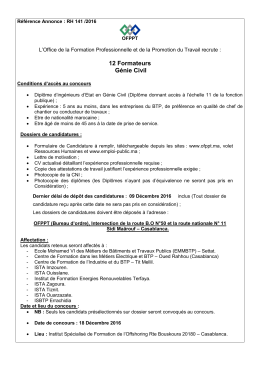 12 Formateurs G&eacute;nie Civil