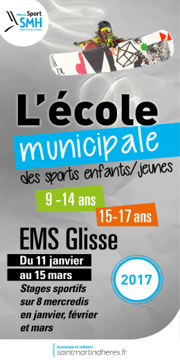 Programmation EMS glisse 2017 - Ville de Saint-Martin