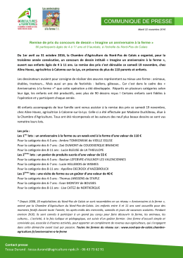 communique de presse - Chambre d`agriculture du Nord