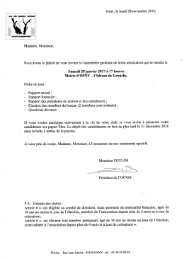 Convocation AG 2017 - Site de l`OCNM – Osny Club Nautique