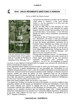 1916 : deux r&eacute;giments bretons &agrave; verdun