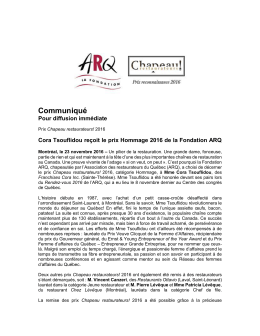 Communiqu&eacute; - TourismExpress