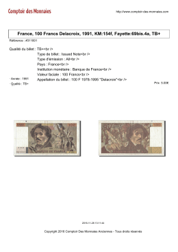 France, 100 Francs Delacroix, 1991, KM:154f, Fayette:69bis.4a, TB+