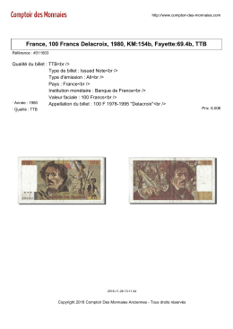 France, 100 Francs Delacroix, 1980, KM:154b, Fayette:69.4b, TTB