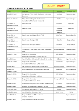 calendrier sportif 2017 - Ligue de Golf de Haute Normandie