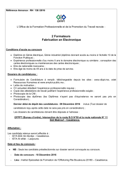 2 Formateurs Fabrication en Electronique