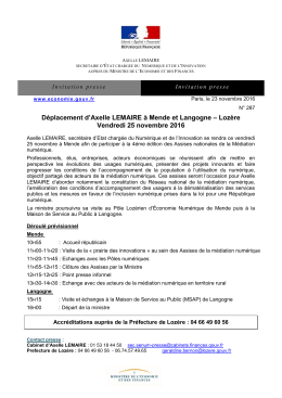 Déplacement d`Axelle LEMAIRE à Mende et Langogne