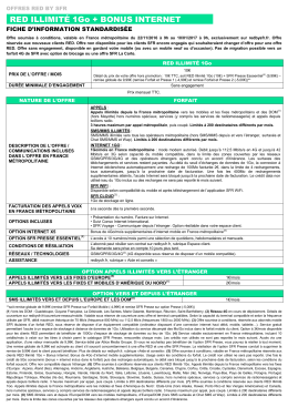 Fiche d`Information Standardis&eacute;e