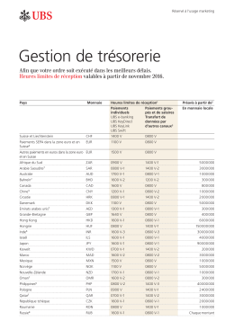 Heures limites de réception