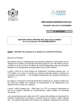 Question orale posée par Karine Chinesi au nom du groupe Le