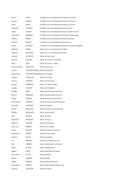 Liste des signataires