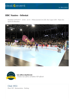 HBC Nantes - S&eacute;lestat Club 1953