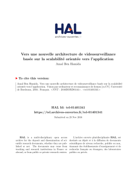 Vers une nouvelle architecture de videosurveillance - Tel