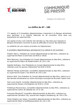 Le chiffre du 67 : 180 - Bas-Rhin
