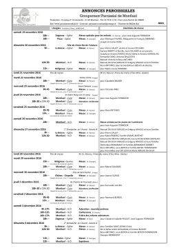 feuille d`annonces semaines 47-48