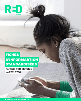 D`INFORMARTION STANDARDISÉES FICHES