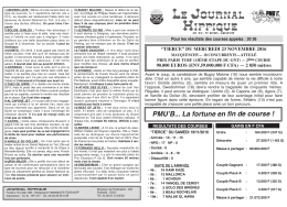 PMU du Mercredi 23 nov 2016