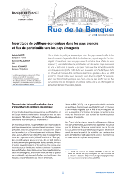 Incertitude de politique économique dans les
