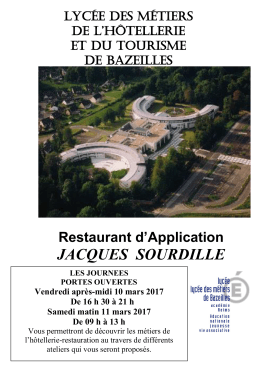 Livret de menus - lyc&eacute;e de Bazeilles