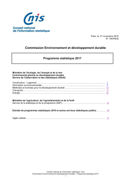 Commission Environnement et d&eacute;veloppement durable