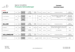 Locaux - Agence Immobilière François Schneeberger