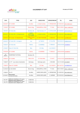 calendrier vtt 2017