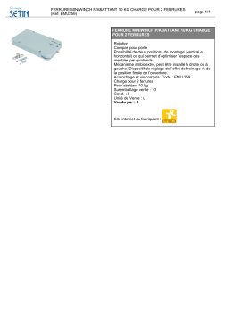 FERRURE MINIWINCH P/ABATTANT 10 KG CHARGE