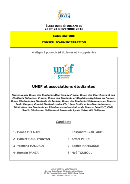 candidature-unef-ca - Élections 3 conseils