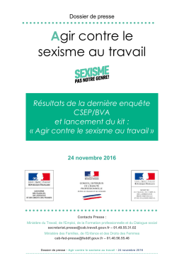 Agir contre le sexisme au travail &raquo; 24 novembre 2016