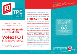 Votez FO - FNAS-FO