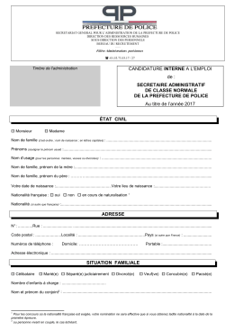 Dossier candidature SA int 2017
