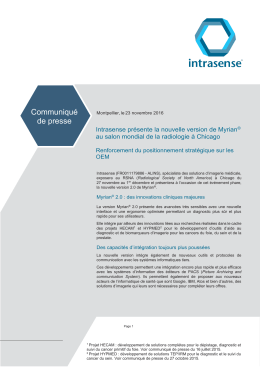 Communiqu&eacute; de presse