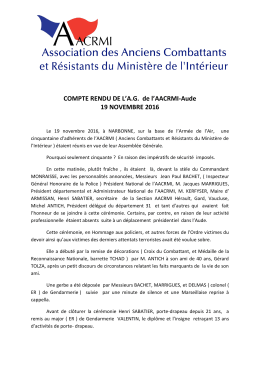COMPTE RENDU DE L`AG de l`AACRMI-Aude 19