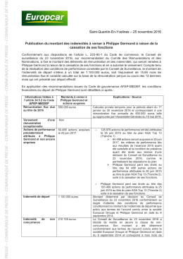 PR ESSE – CO MMUN IQUE DE PR ESSE – CO
