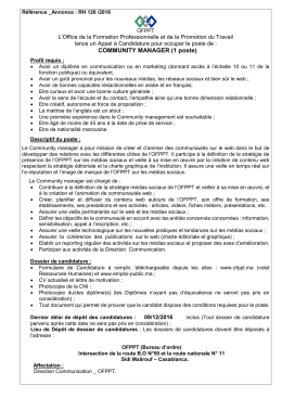COMMUNITY MANAGER (1 poste)