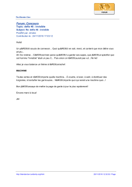 Forum: Concours - The Blender Clan