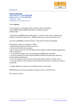 Forum: Concours - The Blender Clan