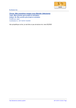 Forum: Mes premi&egrave;res images sous Blender