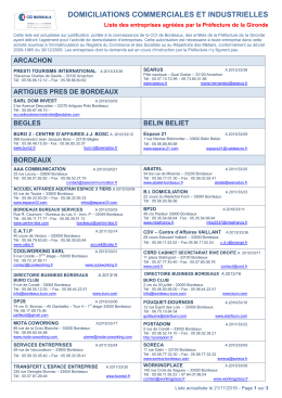 domiciliations commerciales et industrielles
