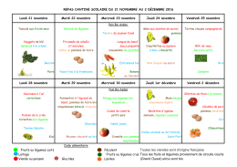 menu cantine du 21 novembre au 2 décembre 2016