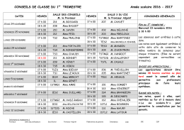 conseils de classe 1er trimestre 2016-2017