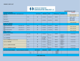 horaire - Cours d`anglais Repentigny