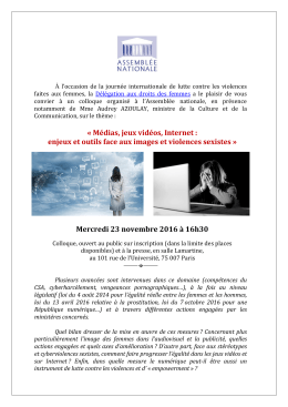 Programme actualise au 10 novembre