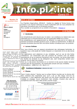 Info.pl@ine Centre - N°79 du 23 novembre 2016