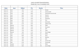 Date Jour Début Fin Durée Titre
